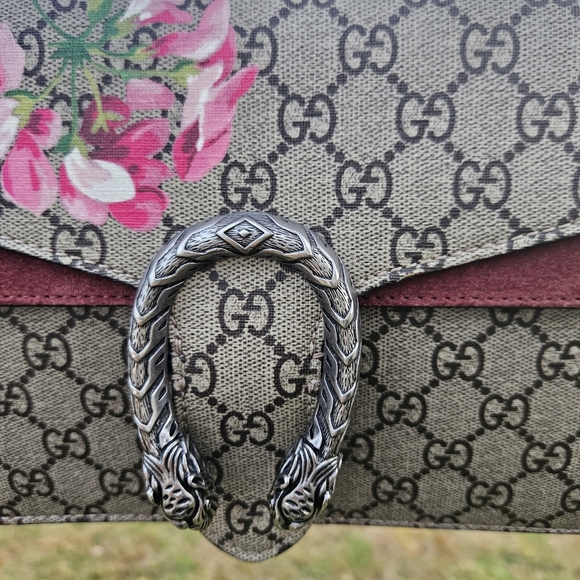 GUCCI Dionysus Blooms GG SupremeCanvas Chain Shoulder Bag Beige - Picture 11 of 17